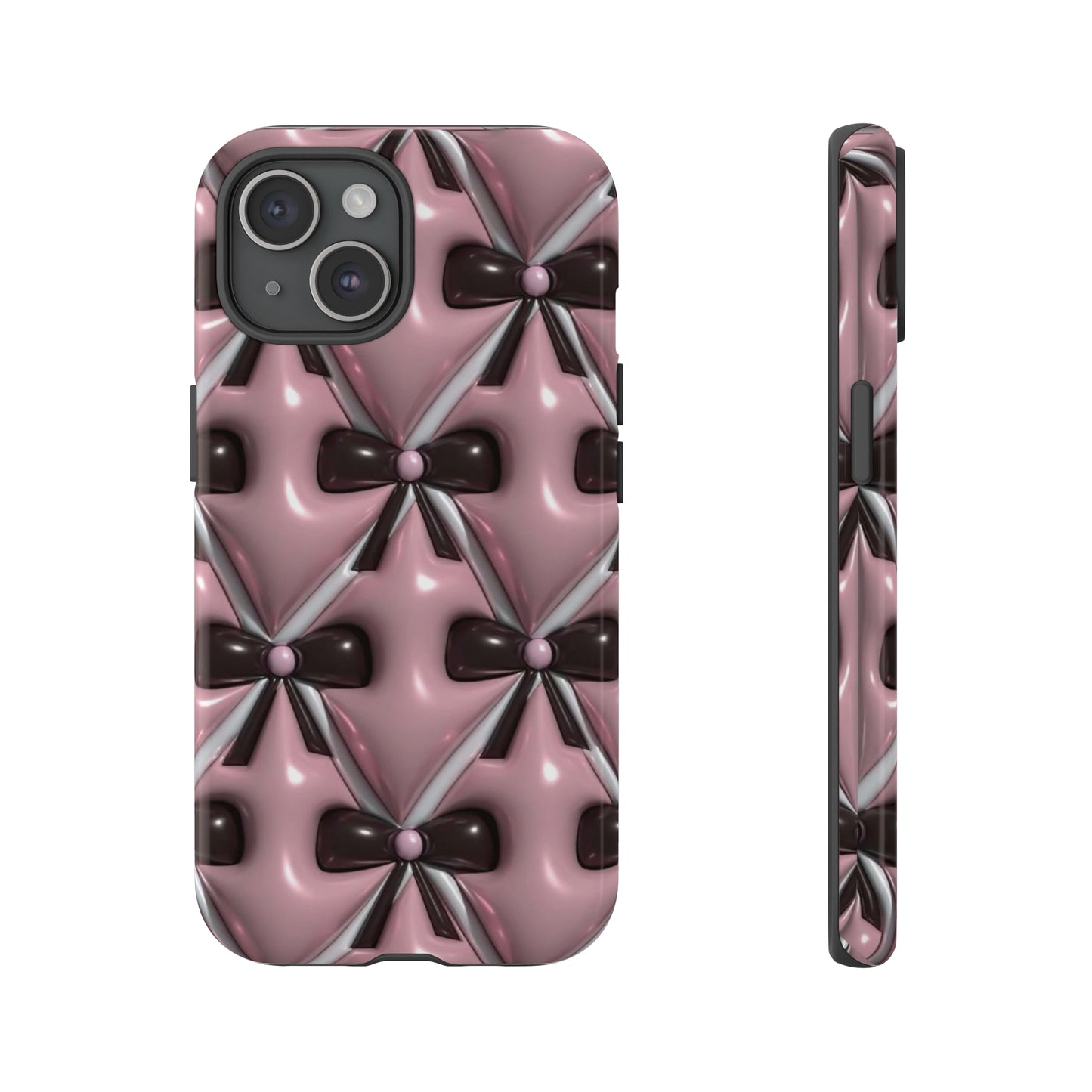 Pink / Black Bubble Bow Case