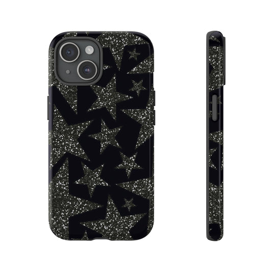 Black Sparkle Star Case